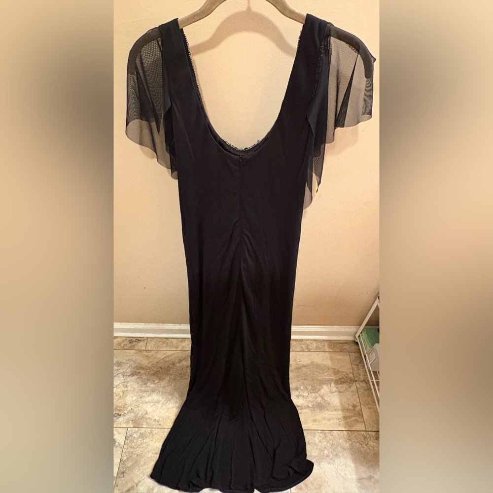 NWOT David Meister Black Embellished Maxi Dress Gown Women’s Size 8 - Picture 9 of 14